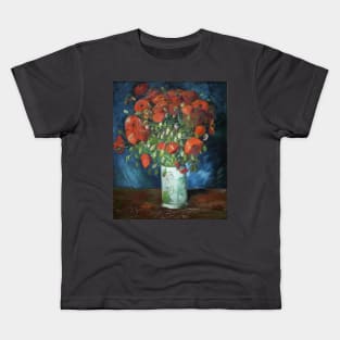 Vase with red poppies by van Gogh Kids T-Shirt